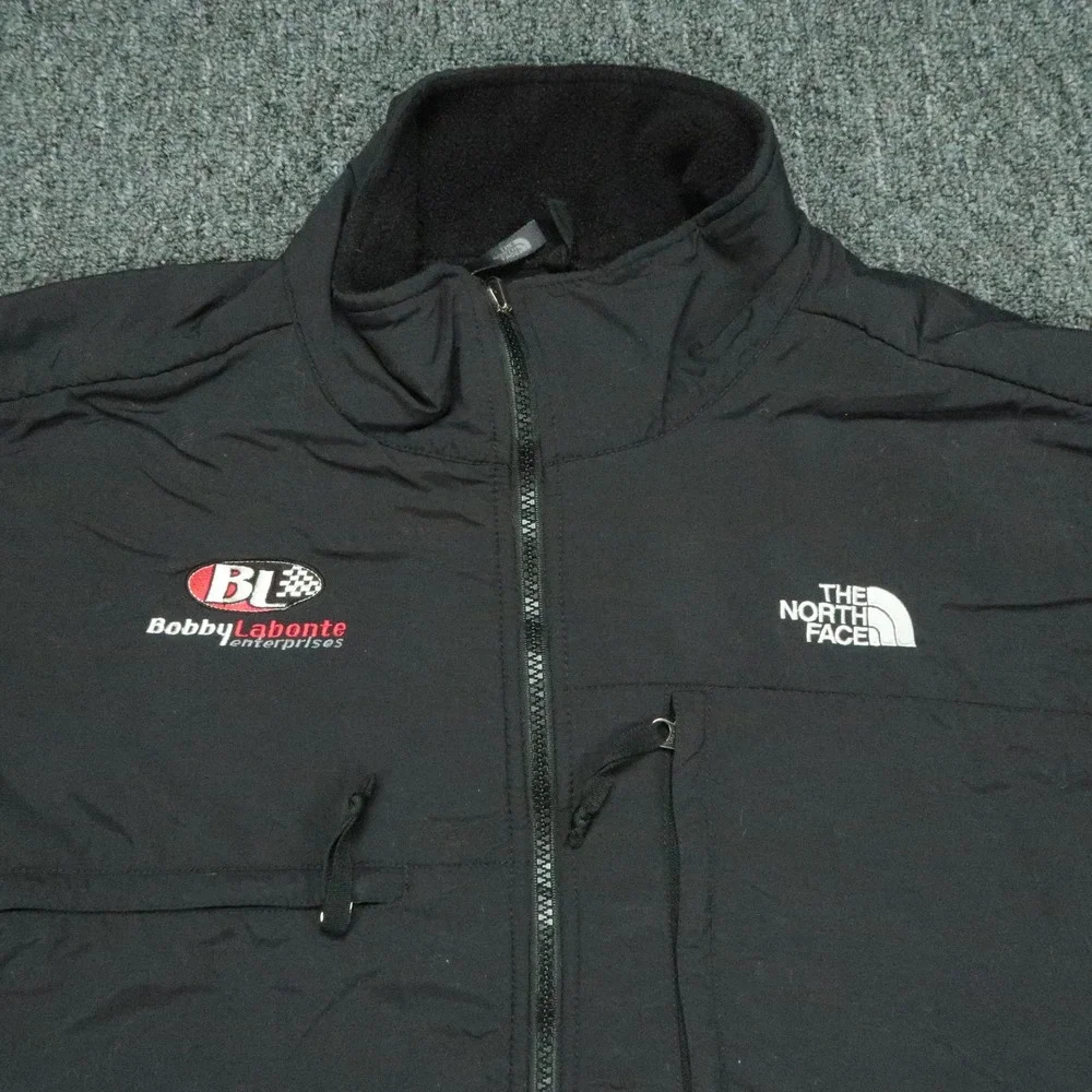 The North Face Vest Mens Large Black Full Zip Pockets Hiking Bobby Labonte